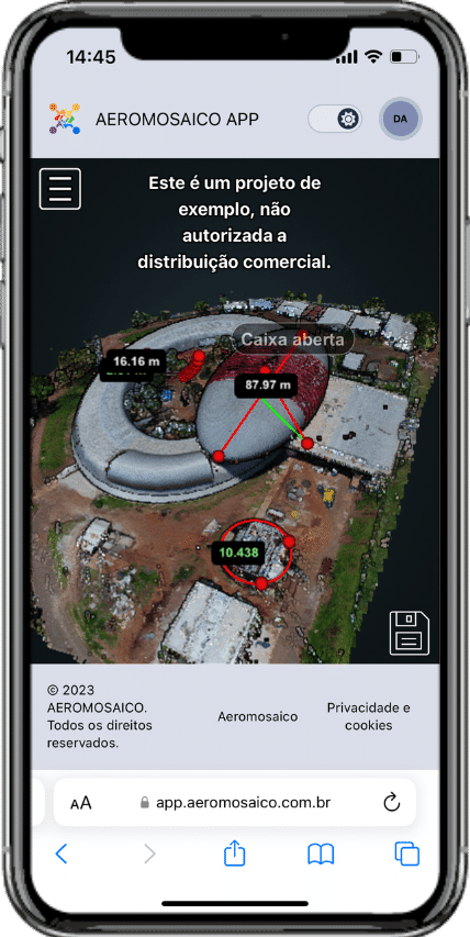 Demonstração do Aeromosaico APP